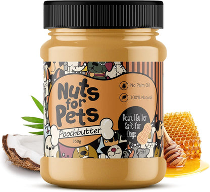 Nuts for Pets Poochbutter – 350g Premium Peanut Butter for Dogs