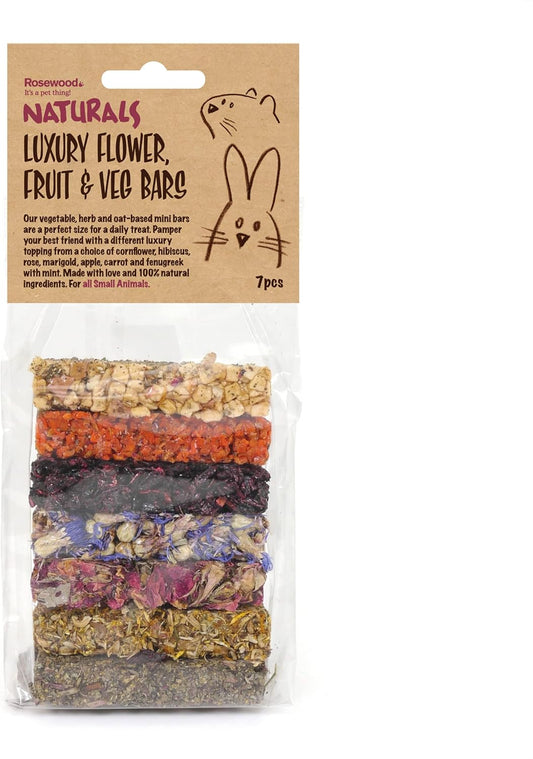 Naturals Luxury Flower, Fruit & Veg Bar Small Animal Treats, Case of 6