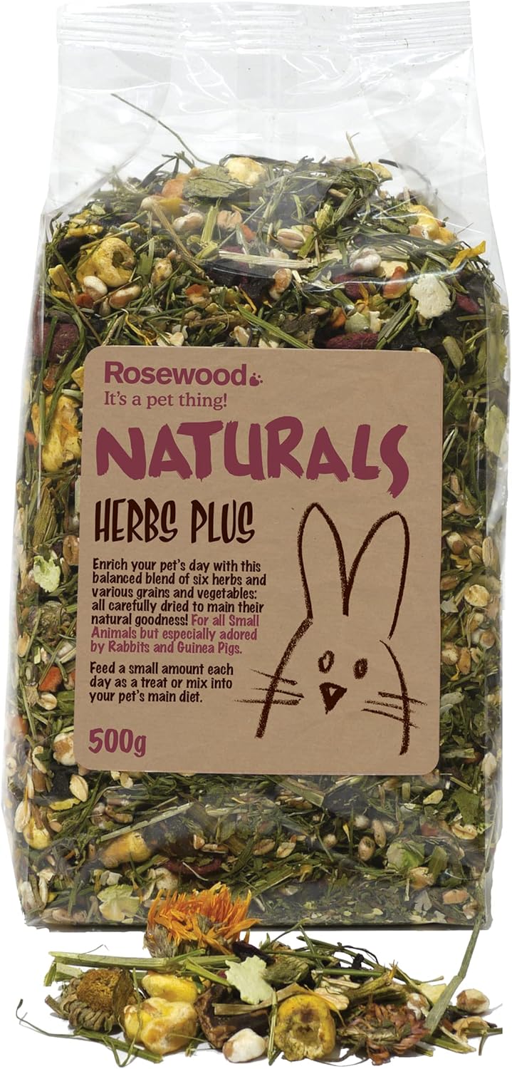 Rosewood Herbs Plus Herbal Mix Small Animal Food, 500g