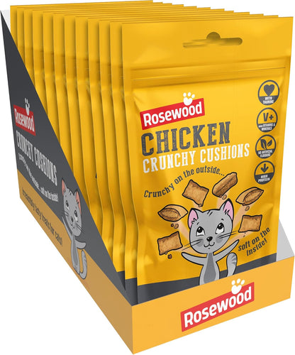 Rosewood Crunchy Chicken Cushions Chicken Dog Treats, Crunchy Bite-Size Training Snacks, 60g
