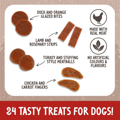Rosewood Veggie Burst Luxury Advent Calendar for Dogs Healthy Treats & Chews 24-Day Seasonal Surprise