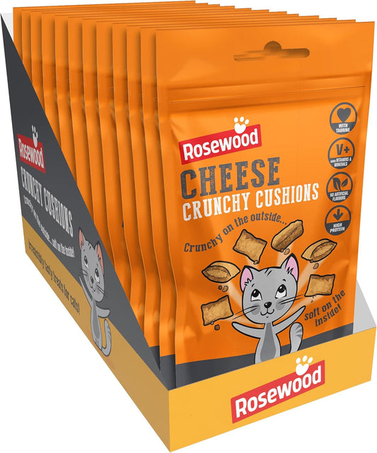Rosewood Crunchy Cheese Cushions Cheese Dog Treats, Crunchy Bite-Size Snacks, 60g