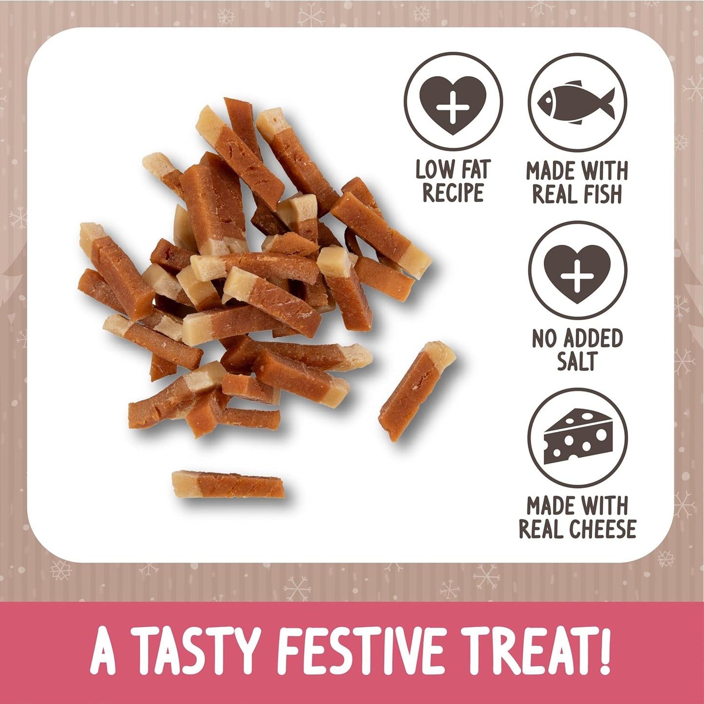 Rosewood Smoked Salmon & Cheese Cat Treats Natural Gourmet Snacks for Cats, 70g Case of 12