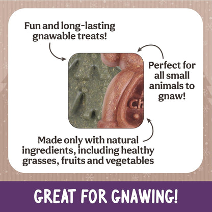 Rosewood Veggie Burst Santa & Tree Duo Dog Treats Chews for Healthy Snacks Set of 4