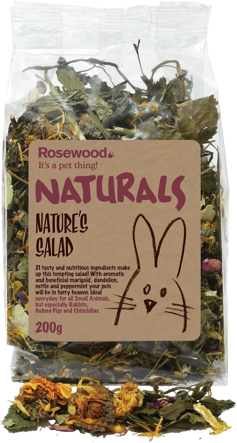 Rosewood Natures Salad Mixed Vegetable Small Animal Food, 6 x 200g