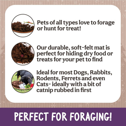 Rosewood Pudding Snuffle Forage Mat Dog Enrichment Toy for Mental Stimulation and Slow Feeding