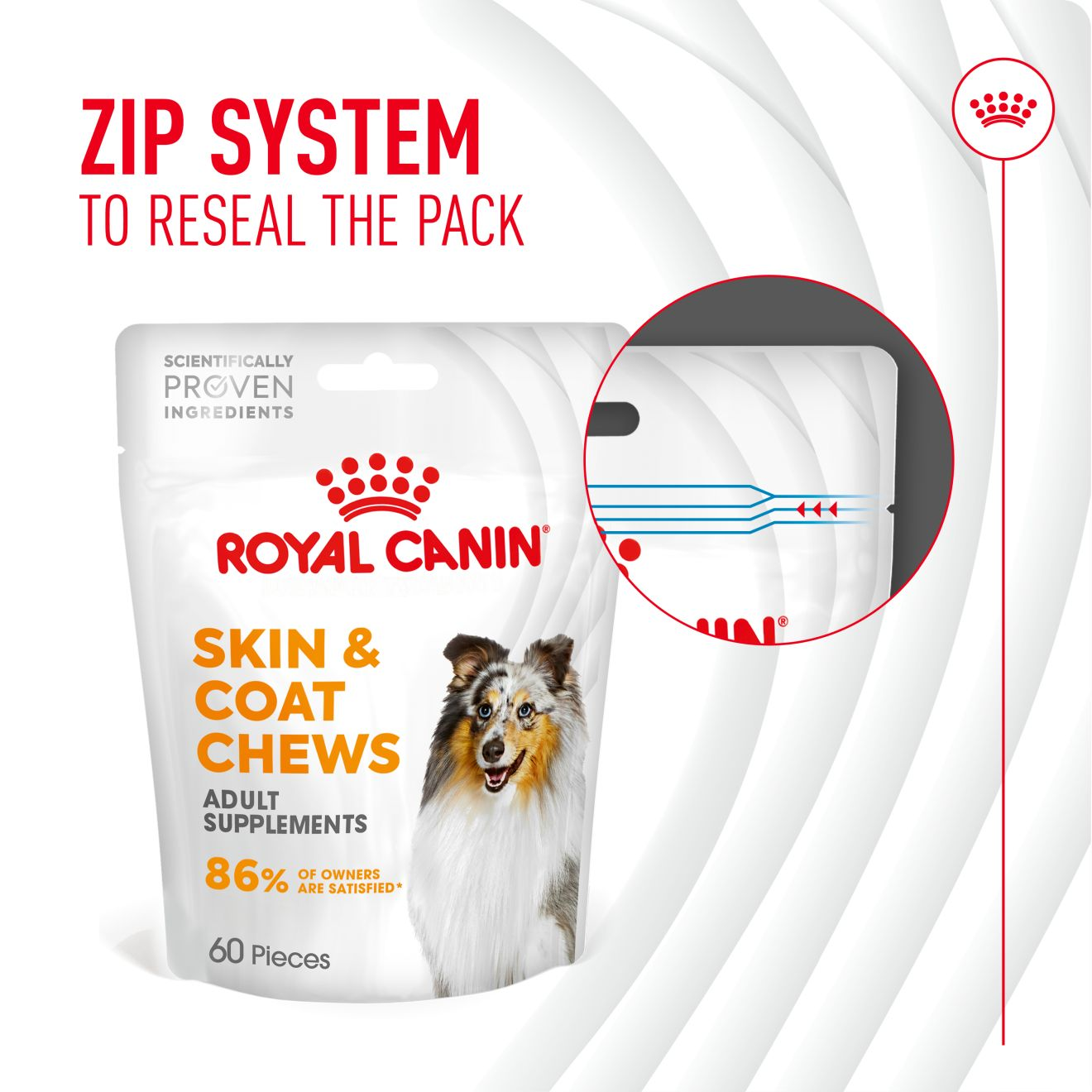 Royal Canin Dog Supplement for Skin & Coat Soft Chews  240g