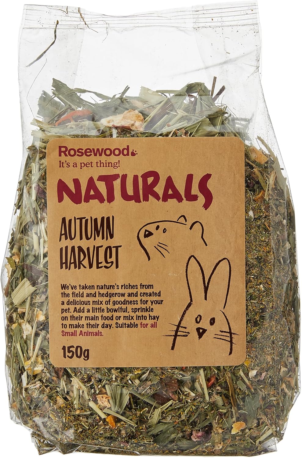 Rosewood Autumn Harvest Mixed Vegetable Small Animal Treats, 150g, Case of 6