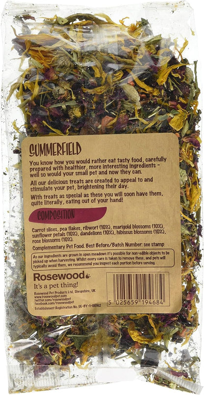 Rosewood Summerfield Natural Meadow Small Animal Treats, 100g, Case of 6