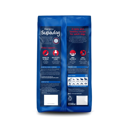 Burgess Supadog Adult Complete with Tasty Beef 12.5kg