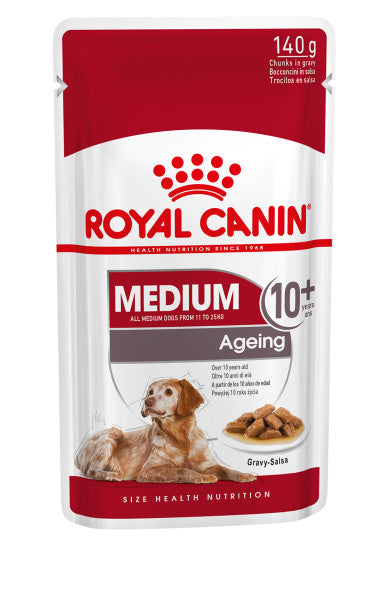 Royal Canin Medium Ageing 10+ Senior in Gravy Wet Dog Food