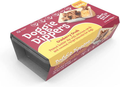 Doggie Dippers Tray Cranberry Dog biscuits Peanut Butter dip