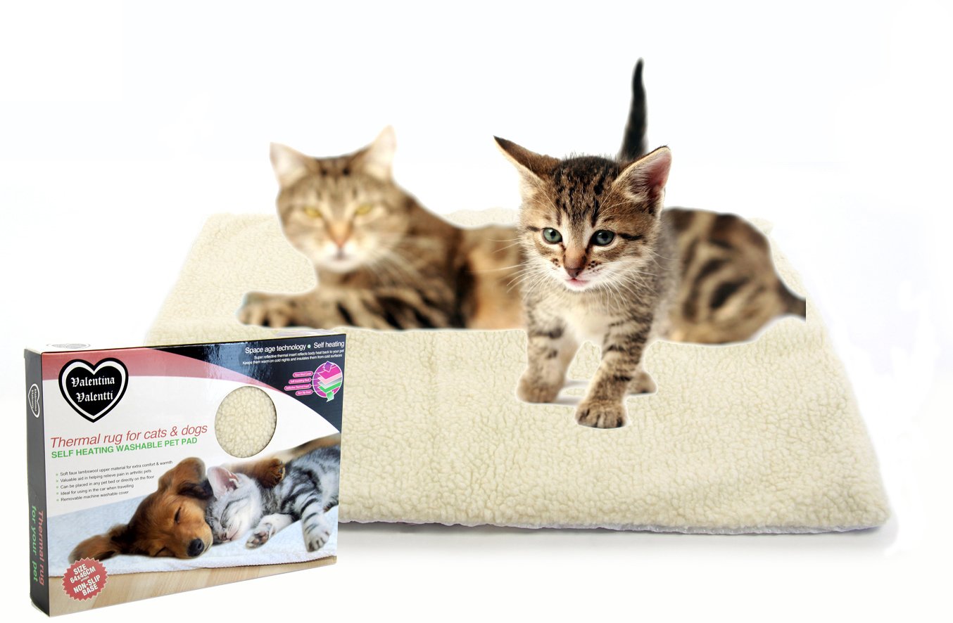 Valentina Valentti Self Heating Thermal Pet Pad, Rug Or Bed For Cats And Small Dogs