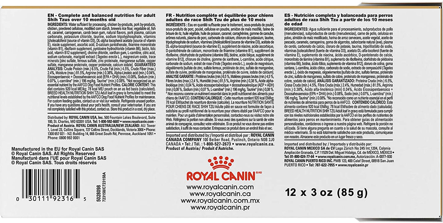 ROYAL CANIN® Shih Tzu Adult in loaf Wet Dog Food