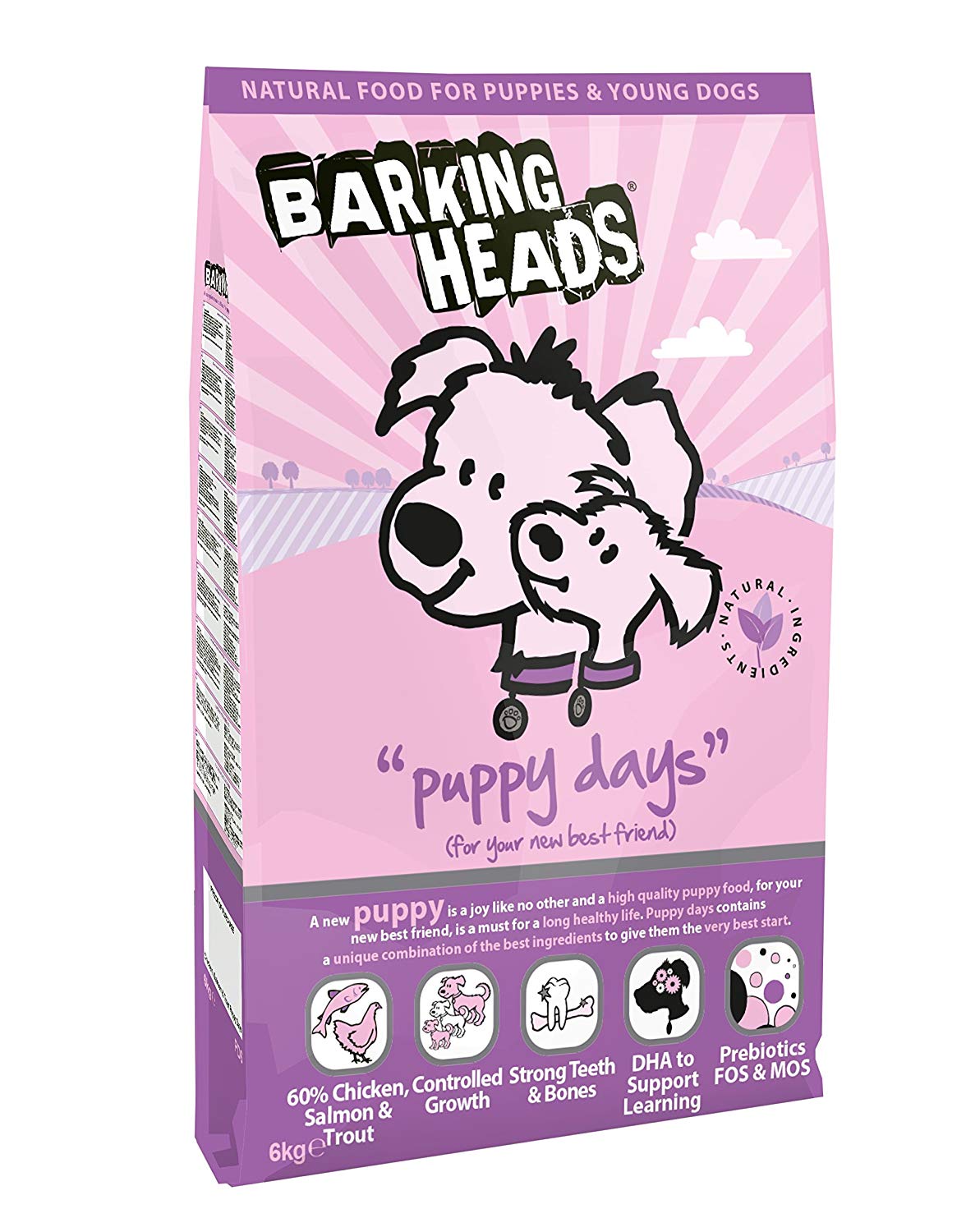 Barking Heads Dog Food Puppy Days Chicken & Salmon 6 Kg