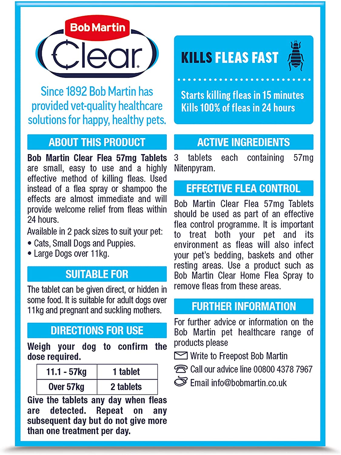 Bob Martin Clear Flea Tablets
