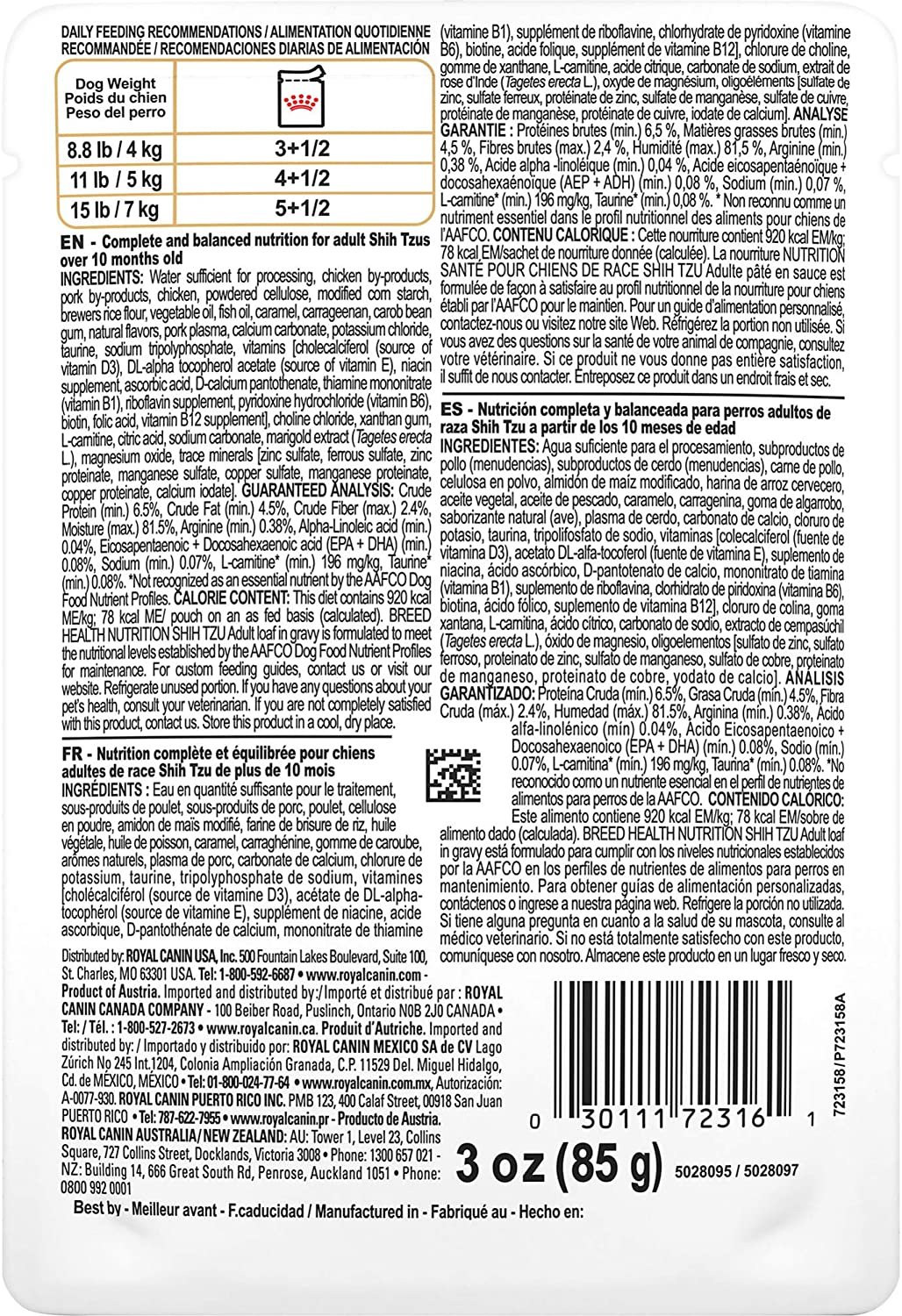 ROYAL CANIN® Shih Tzu Adult in loaf Wet Dog Food