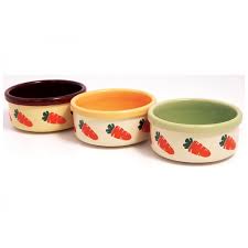 Rosewood Ceramic Carrot Bowls