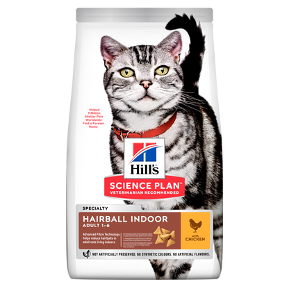 Hill's Adult Hairball Indoor Chicken Cat Dry Food