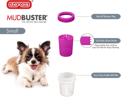 Dexas MudBuster Silicone Paw Washer Fuchsia For Dogs